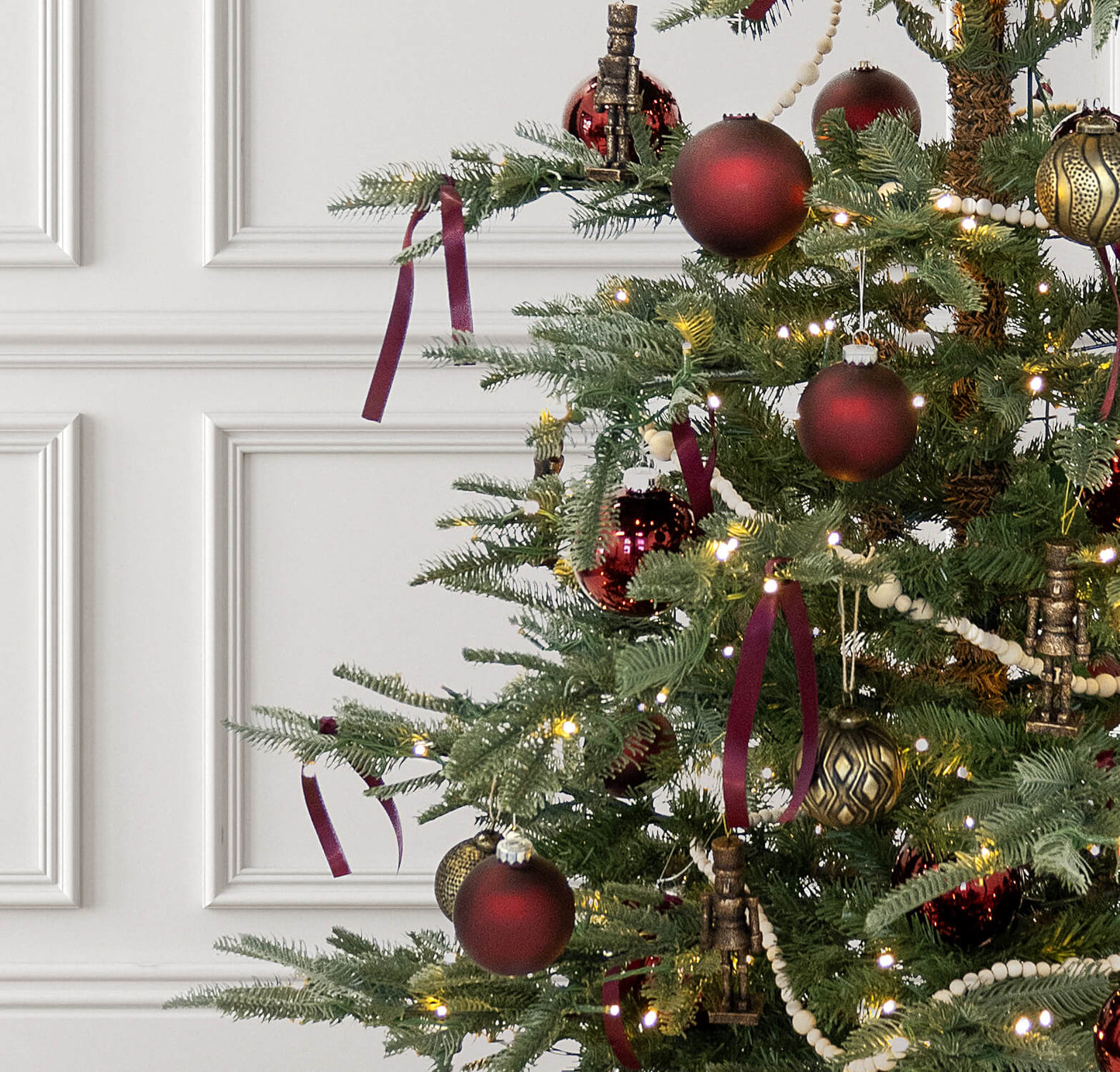 Timeless Elegance: 6-Piece Bronze Nutcracker Glass Ornament Collection"